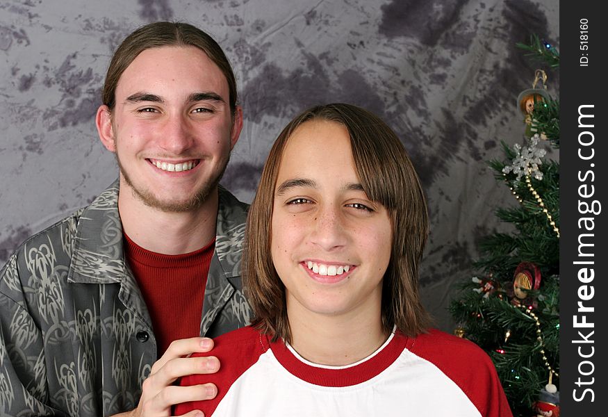 Brothers Christmas Portrait