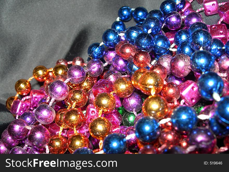 Many bead necklaces closeup. Many bead necklaces closeup