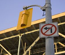 No Left Turn Royalty Free Stock Photo No Left Turn Royalty Free Stock Photo