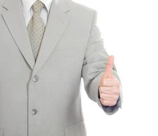 Thumbs Up Success Hand Sign Isolated Royalty Free Stock Photo