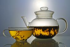 Glass Teapot And Tea Cup Royalty Free Stock Image Glass Teapot And Tea Cup Royalty Free Stock Image