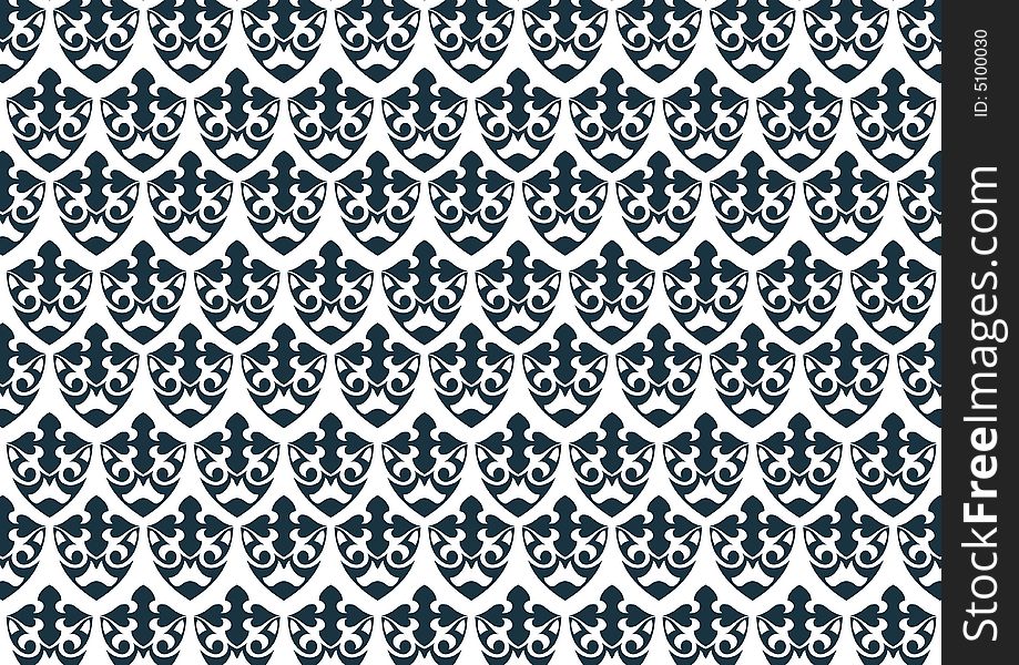 Ottoman style wallpaper pattern and shape