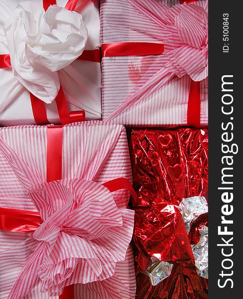 Gifts in a festive wrapping