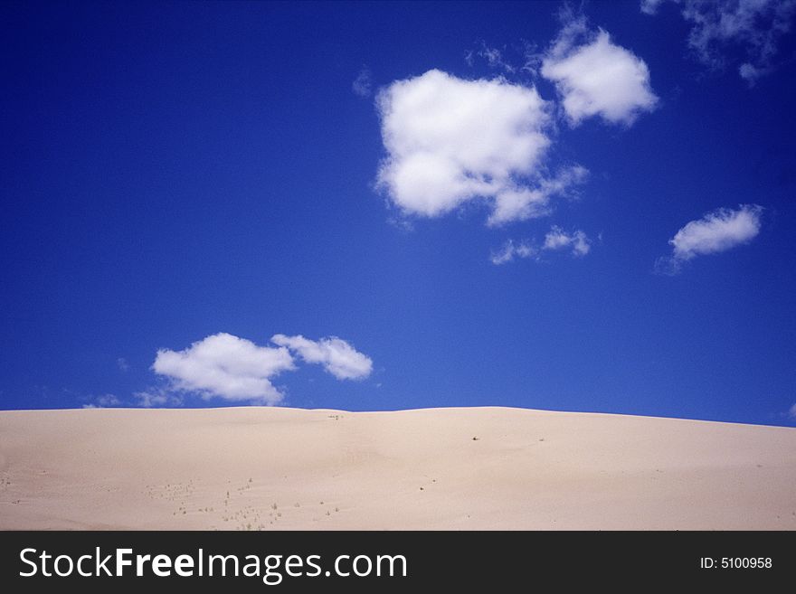 White sands and clouds, neimenggu, china. White sands and clouds, neimenggu, china