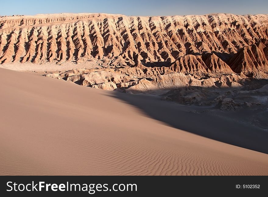 Sandy Dunes In San Pedro De Atacama