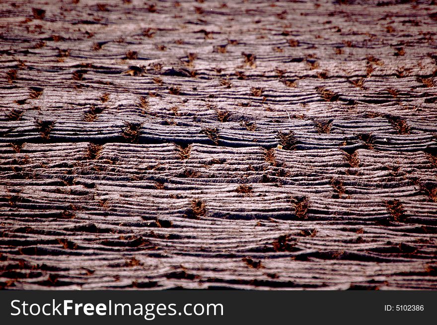 A field of freshly cut turf