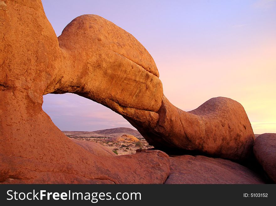 Spitzkoppe Rocks At Sunset