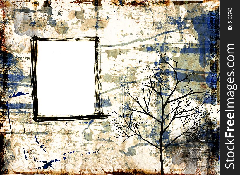 Grunge background with filigree stains, splatter and color. Grunge background with filigree stains, splatter and color