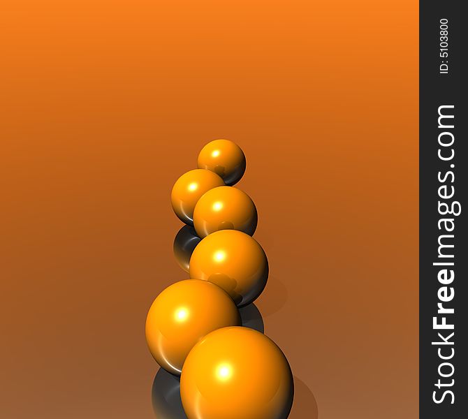 3D Presentation Graphic Balls Orange. 3D Presentation Graphic Balls Orange
