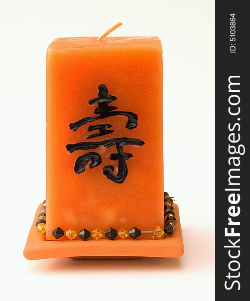 Aromatic candle decorated in chinese style. Aromatic candle decorated in chinese style