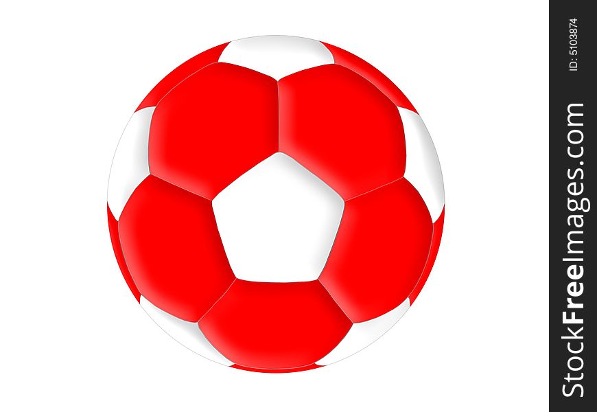 Color football on a white background