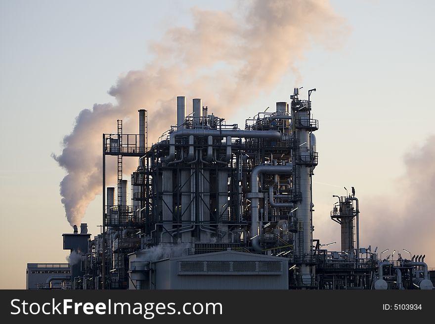 Refinery plant as an industrial company for the production of oil and gas