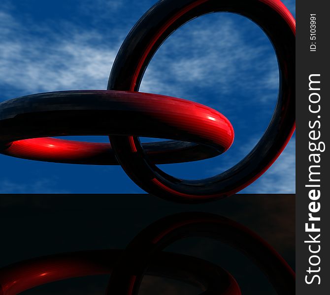 3D Logo Ring Red