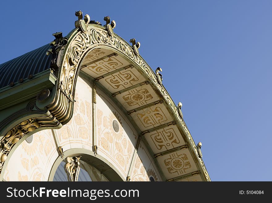 Otto Wagner Pavilion Karlsplatz, Vienna, is a landmark in Vienna