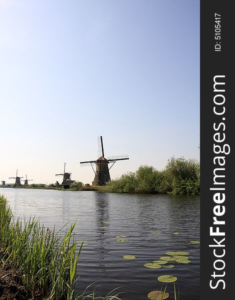 This photo is taken in Kinderdijk, the most famous windmill village, the Netherlands