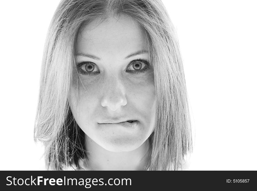 Close-up portrait of young woman.