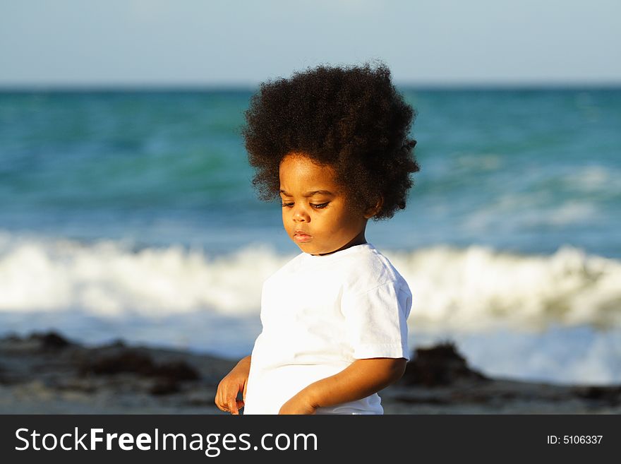 Young Child At The Beach