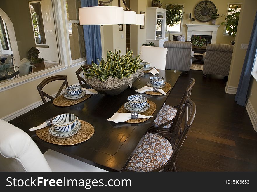 Luxury home dining room.