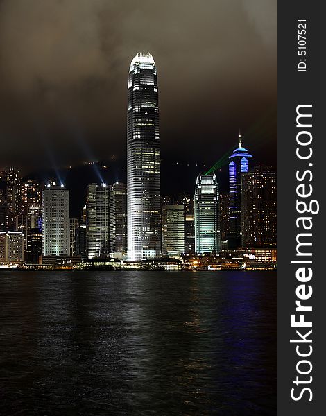 Hong Kong Island light show