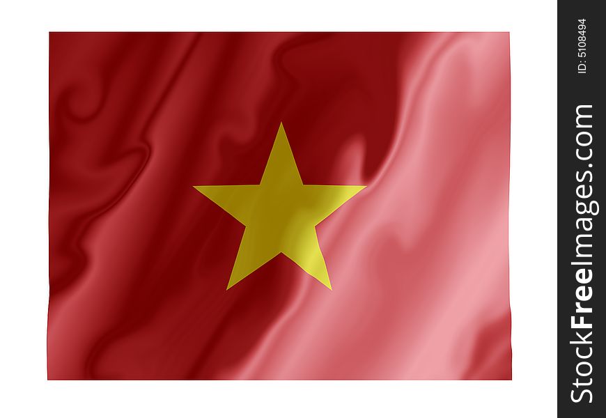 Fluttering image of the Vietnam national flag. Fluttering image of the Vietnam national flag