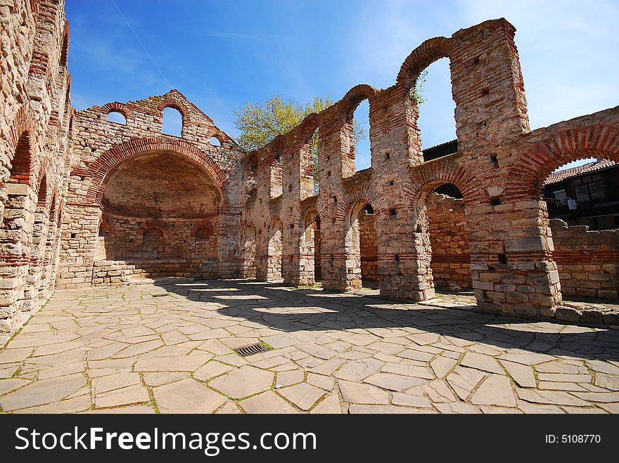Nesebar ruins of church, Bulgaria. Nesebar ruins of church, Bulgaria