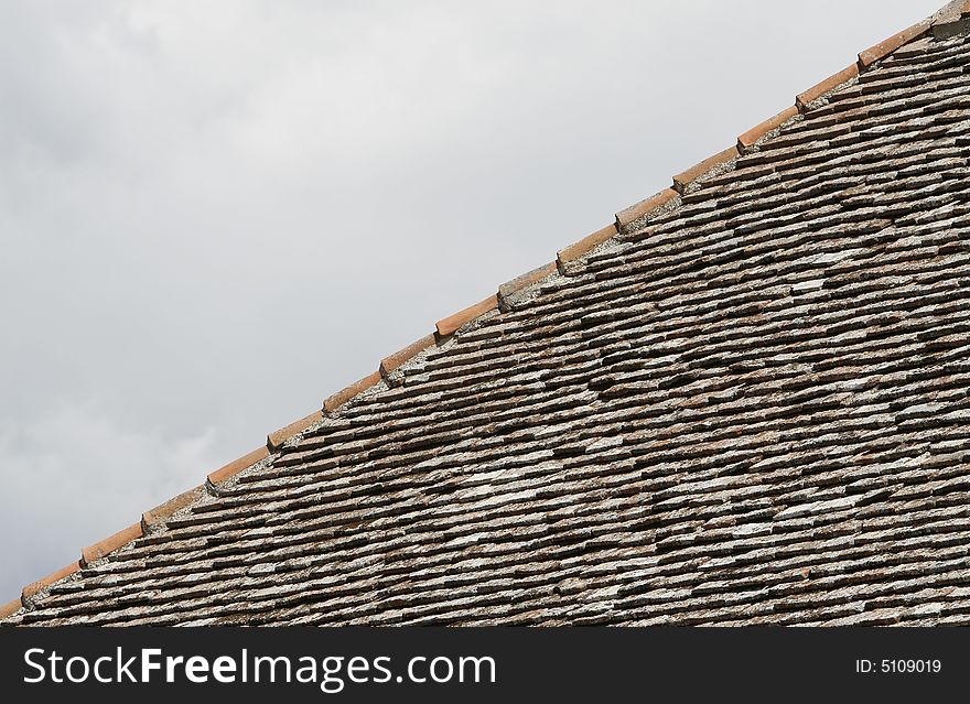 A detail of a traditional roof in a church. A detail of a traditional roof in a church