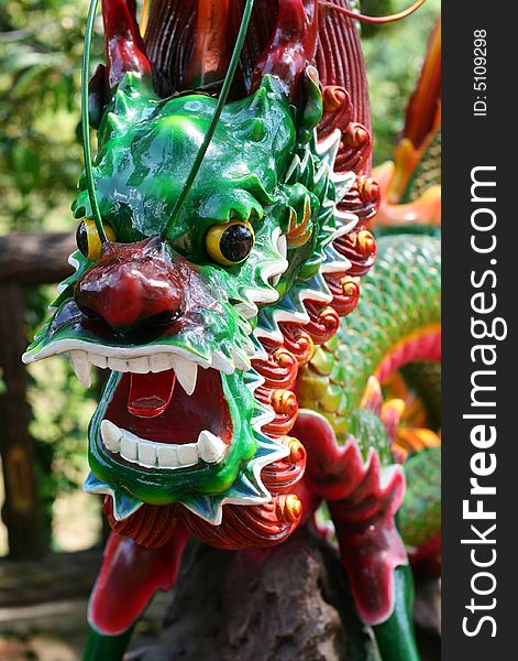 Dragon statue from chinese temple
