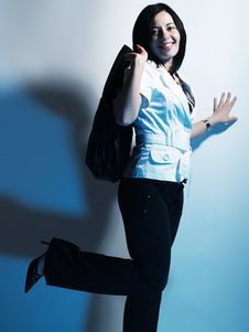 Cute Girl Is Going For A Holiday Royalty Free Stock Photos Cute Girl Is Going For A Holiday Royalty Free Stock Photos