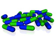 Green-blue Tablets Stock Photography Green-blue Tablets Stock Photography