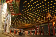 Chinese Temple With Small Yellow Latern Royalty Free Stock Image Chinese Temple With Small Yellow Latern Royalty Free Stock Image