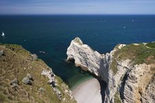 Cliffs Near Etretat, Normandy, France Stock Image Cliffs Near Etretat, Normandy, France Stock Image