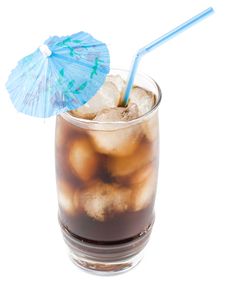 Cold Fizzy Cola With Ice Royalty Free Stock Photography