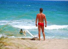 Nude Man On The Beach Stock Image Nude Man On The Beach Stock Image