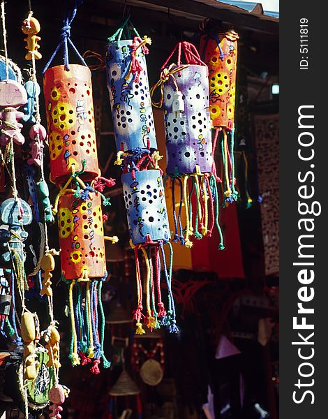 Colorful lanterns on sale in the market