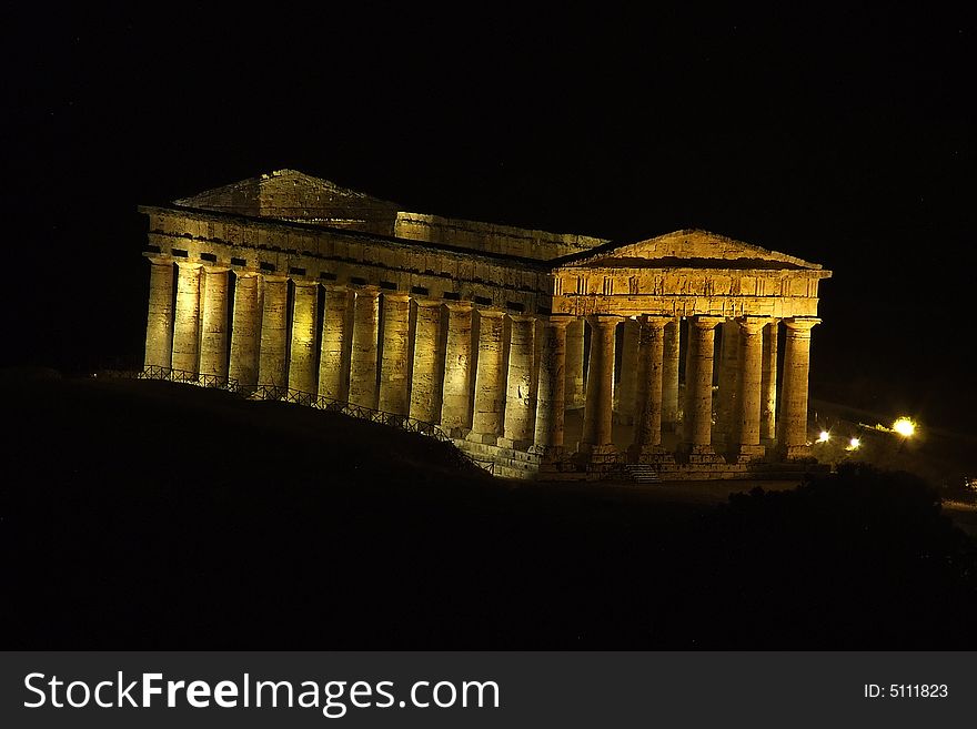 Old temple segesta on sicily, italy