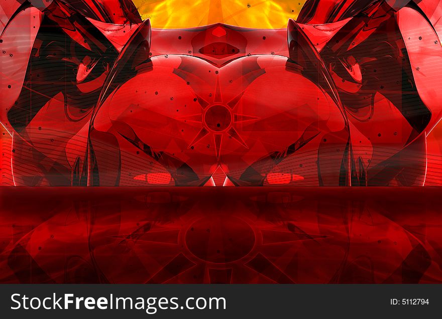 Red Devil Abstract