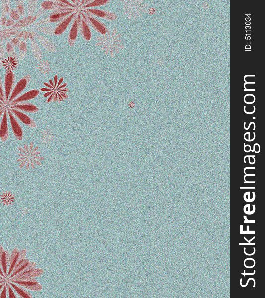 Brown and blue grained  background and some flowers in difrent sizes and transparency. Brown and blue grained  background and some flowers in difrent sizes and transparency.