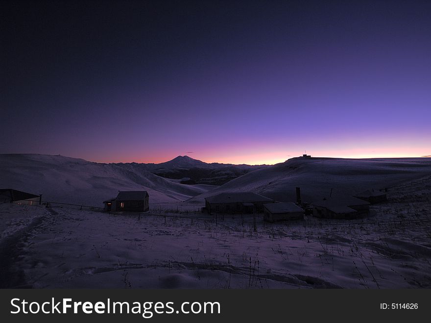 Elbrus Under Light Of Thousand