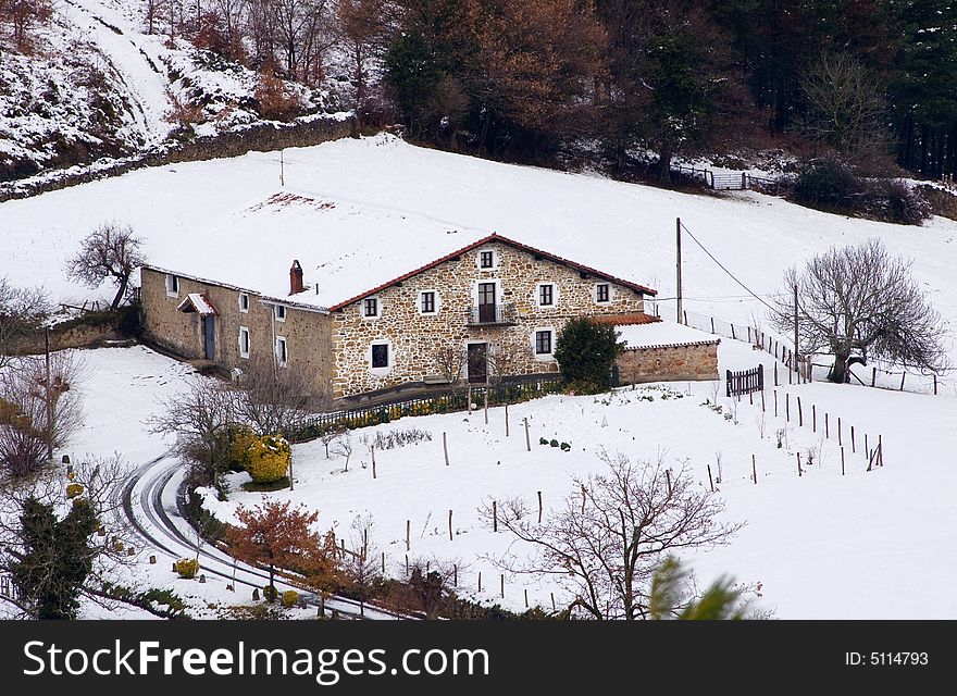 Snowed Basque Country House