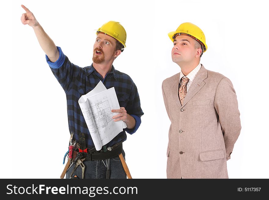 Construction worker and architect