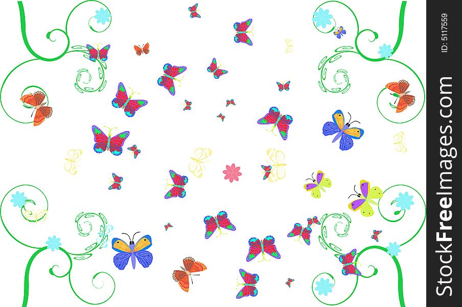 Swirls and butterflies