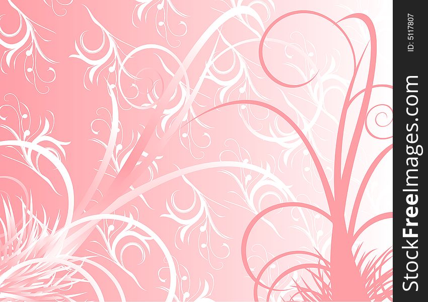 Abstract floral design, vector illustration