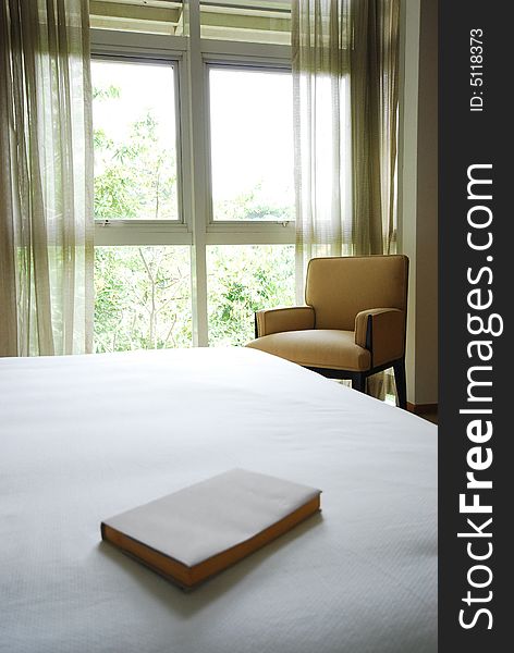 Book On White Bed