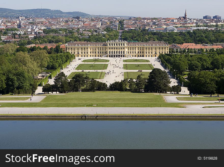 Schoenbrunn Palace, Vienna, is a historical landmark of Austria