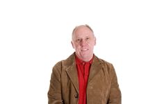 Middle Age Guy In Red Shirt And Brown Suede Jacket Stock Image Middle Age Guy In Red Shirt And Brown Suede Jacket Stock Image