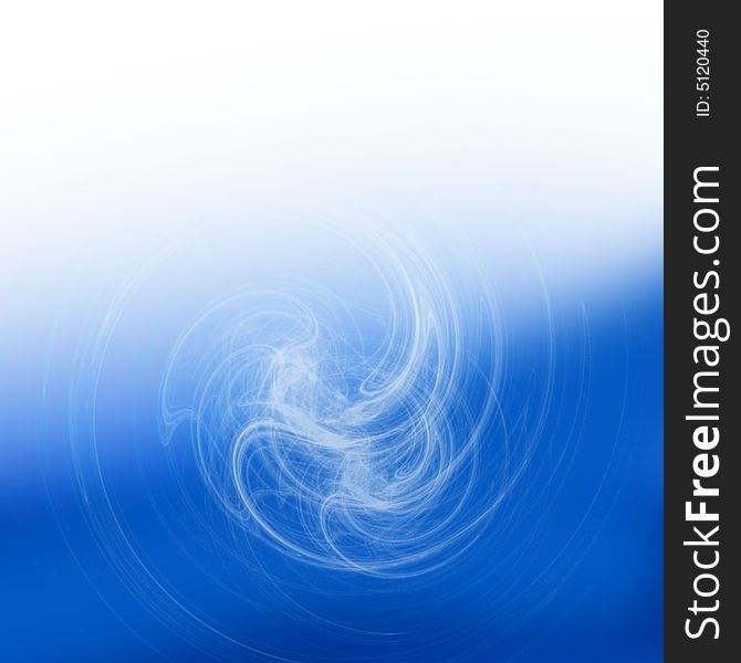 A background image showing a blue mood white smoke swirl for the concept of moody in blue. A background image showing a blue mood white smoke swirl for the concept of moody in blue