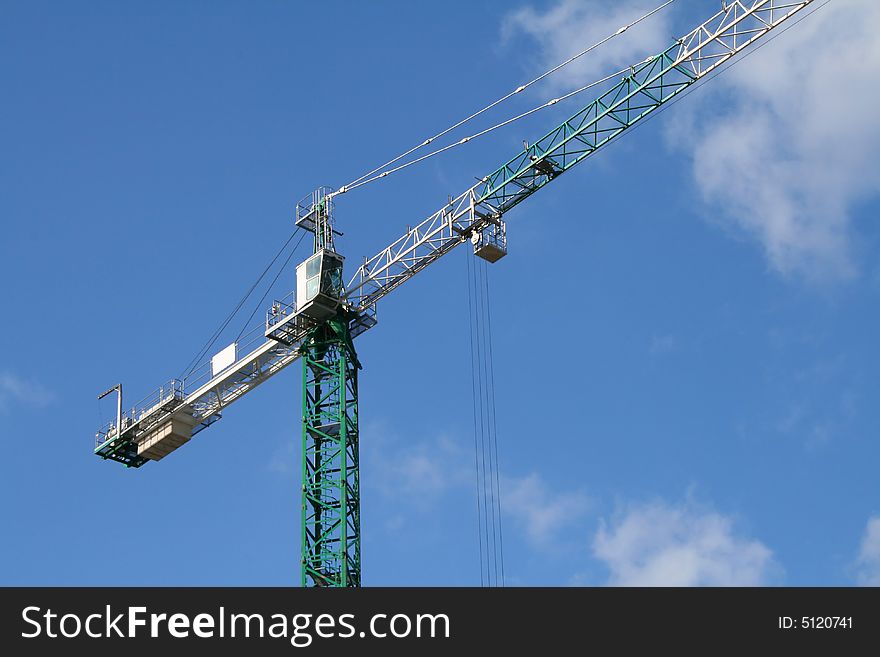 New building crane in sky