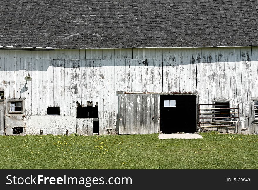 Rustic barn in Wisconsin could use a little paint and some wood. Rustic barn in Wisconsin could use a little paint and some wood.