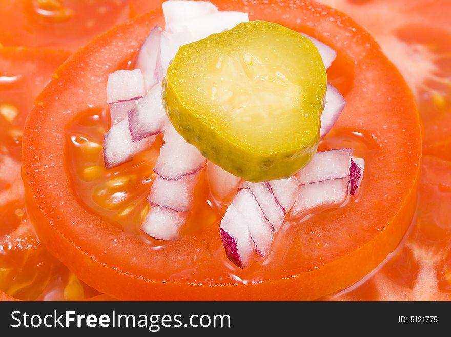 Tomato salad - healthy eating - vegetables - close up