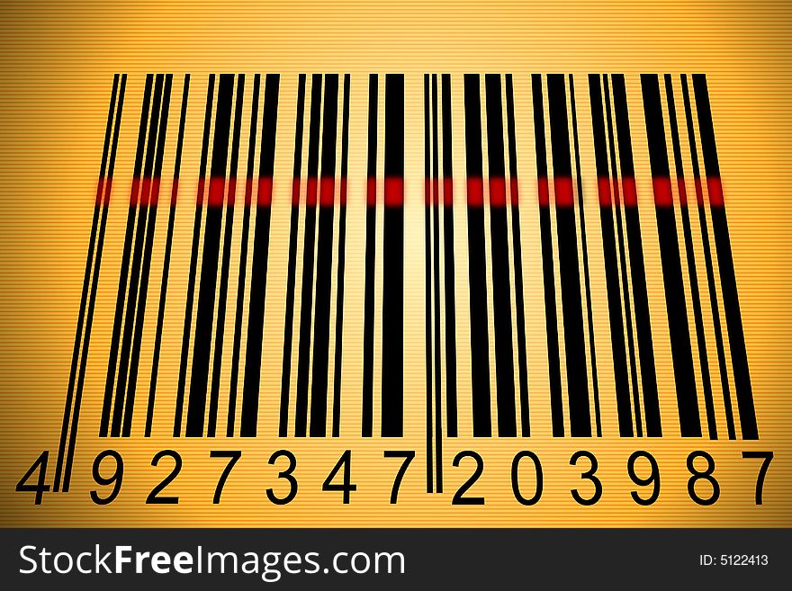 Barcode scanned by barcode reader